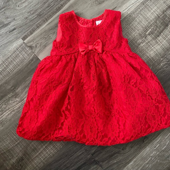 wonder nation Other - Wonder Nation Vibrant Red Lace Dress size 18 months